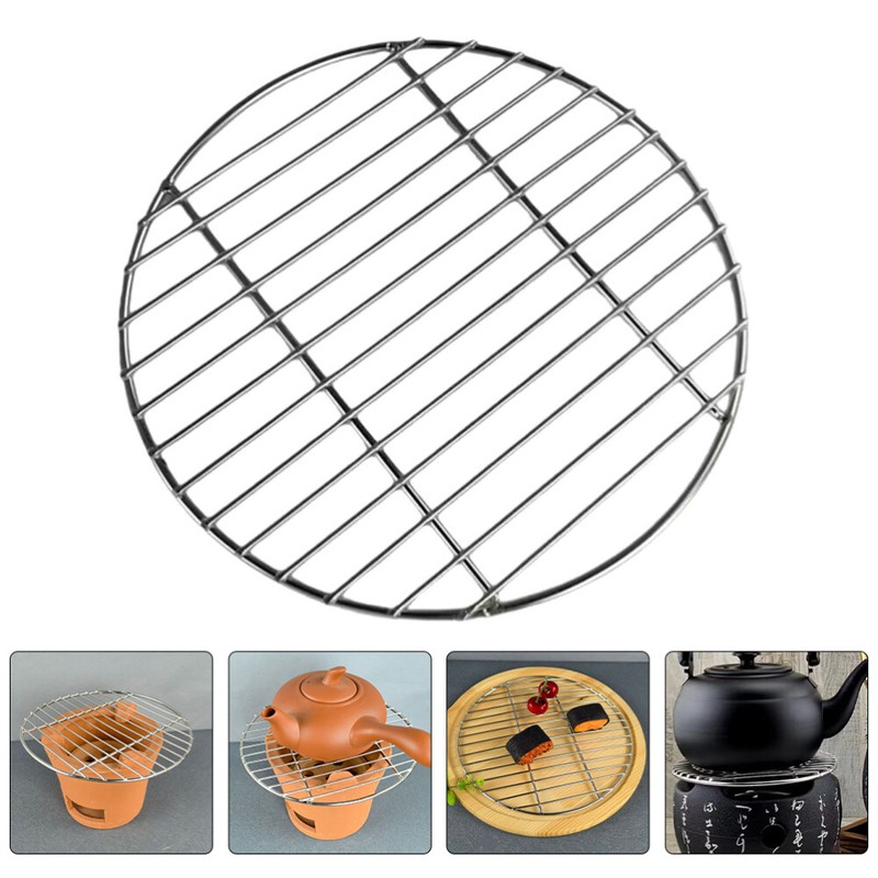 Practical Grill Mesh Household Net Stainless Steel Grate Round Barbecue gallery