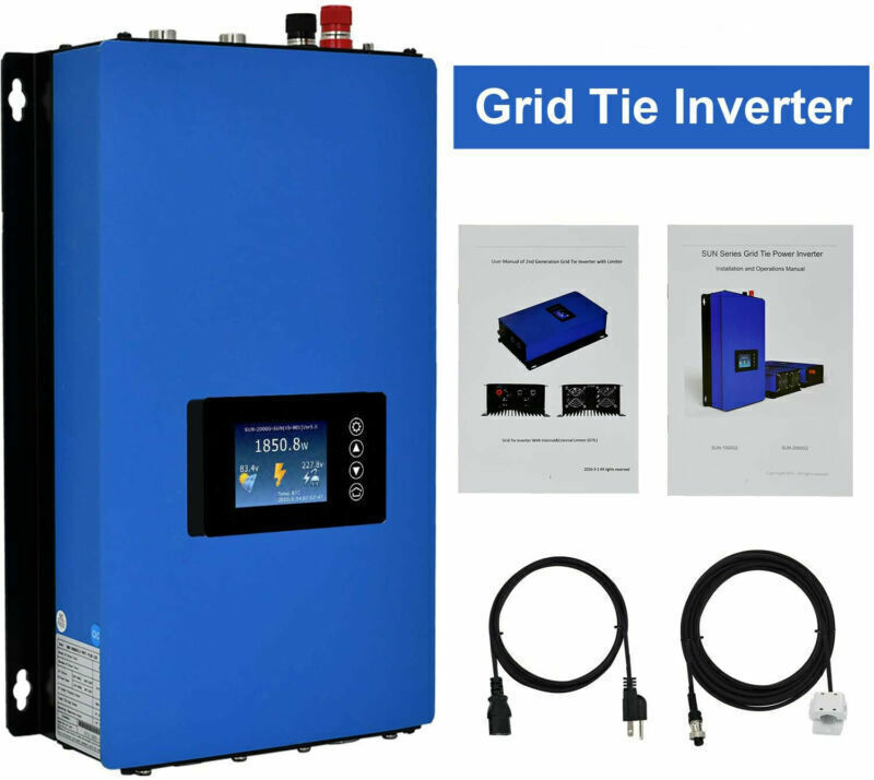 5000W Solar Micro Inverter Grid Tie MPPT Internal Limiter 22-60V to 95-265VAC gallery