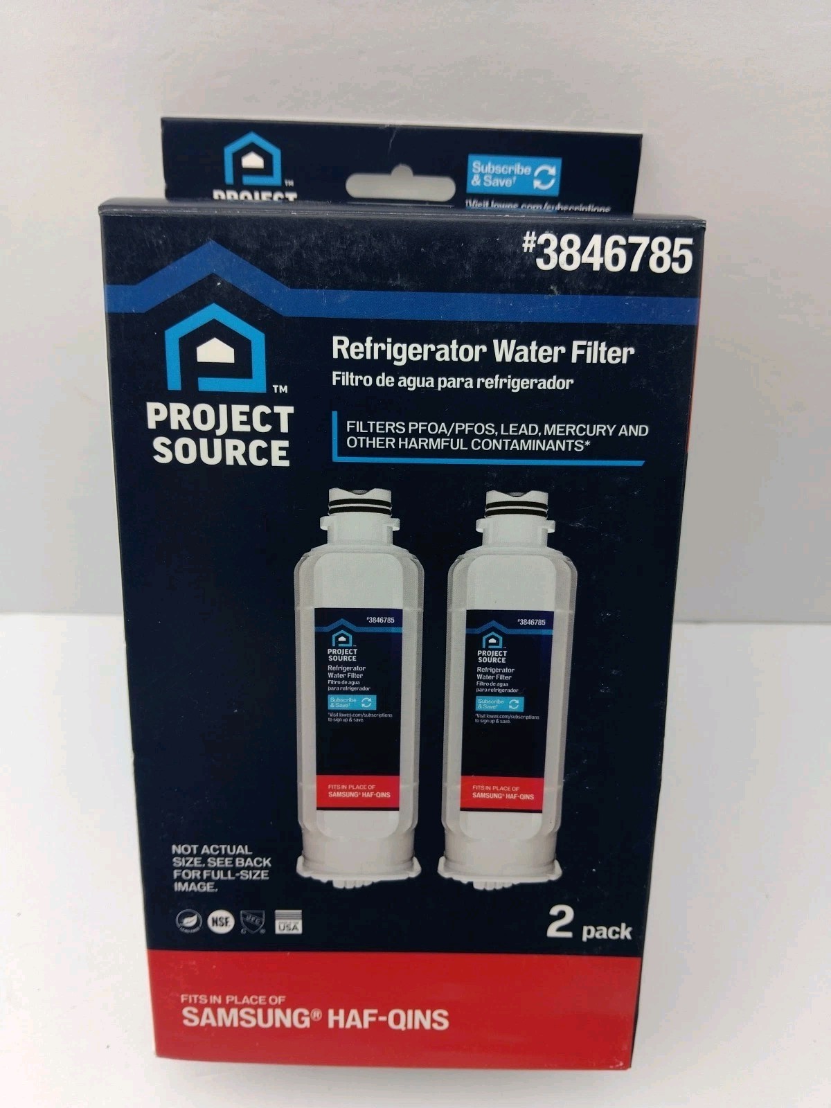 Project Source Samsung HAF-QINS 3846785 Refrigerator Water Filter 2 Pack gallery