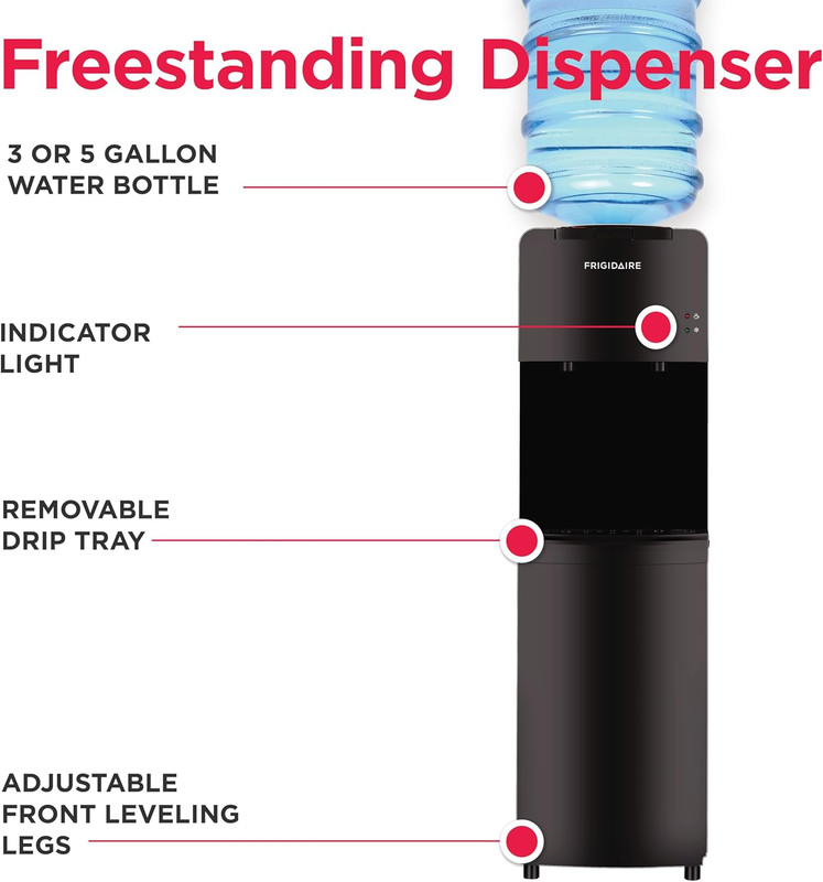 Frigidaire EFWC498 - Top Loading Cooler Dispenser -Hot & Cold Water - Child Safe gallery