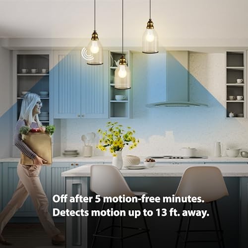 LED Motion Sensor Light Bulb, A19 60W Equivalent, 60 Watts White + Motion gallery