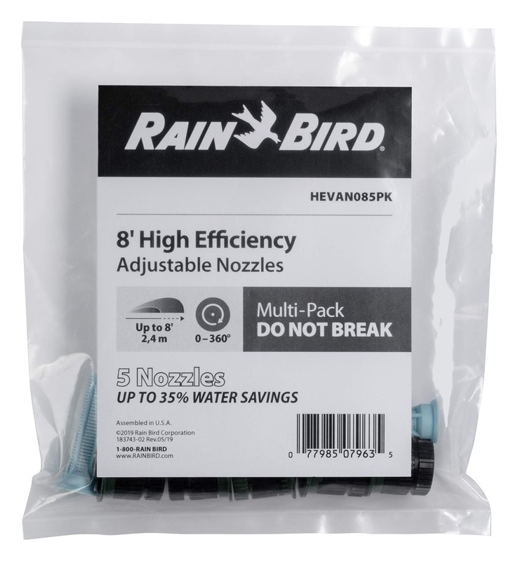 Rain Bird 5 Pack High Efficiency Adjustable Spray Nozzles 0 to 360 Degree Pat... gallery