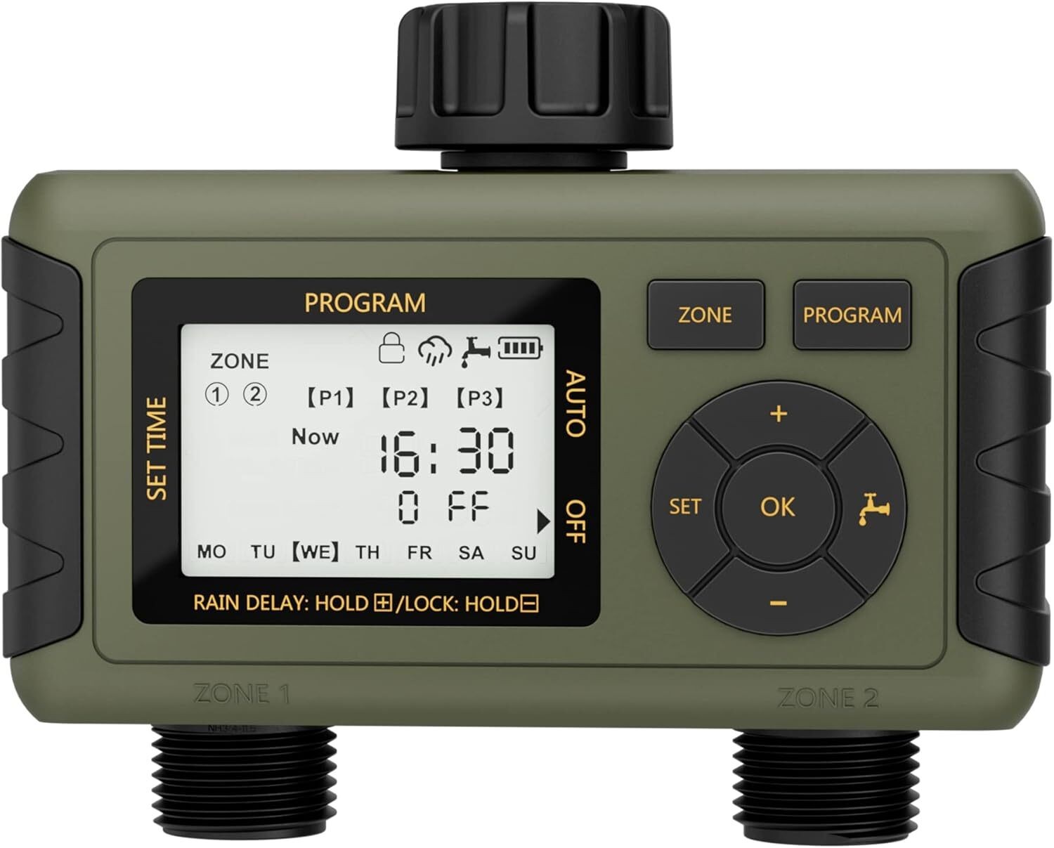 Sprinkler Timer 2 Zone Water Timer Outdoor Irrigation with Rain Delay for Garden gallery