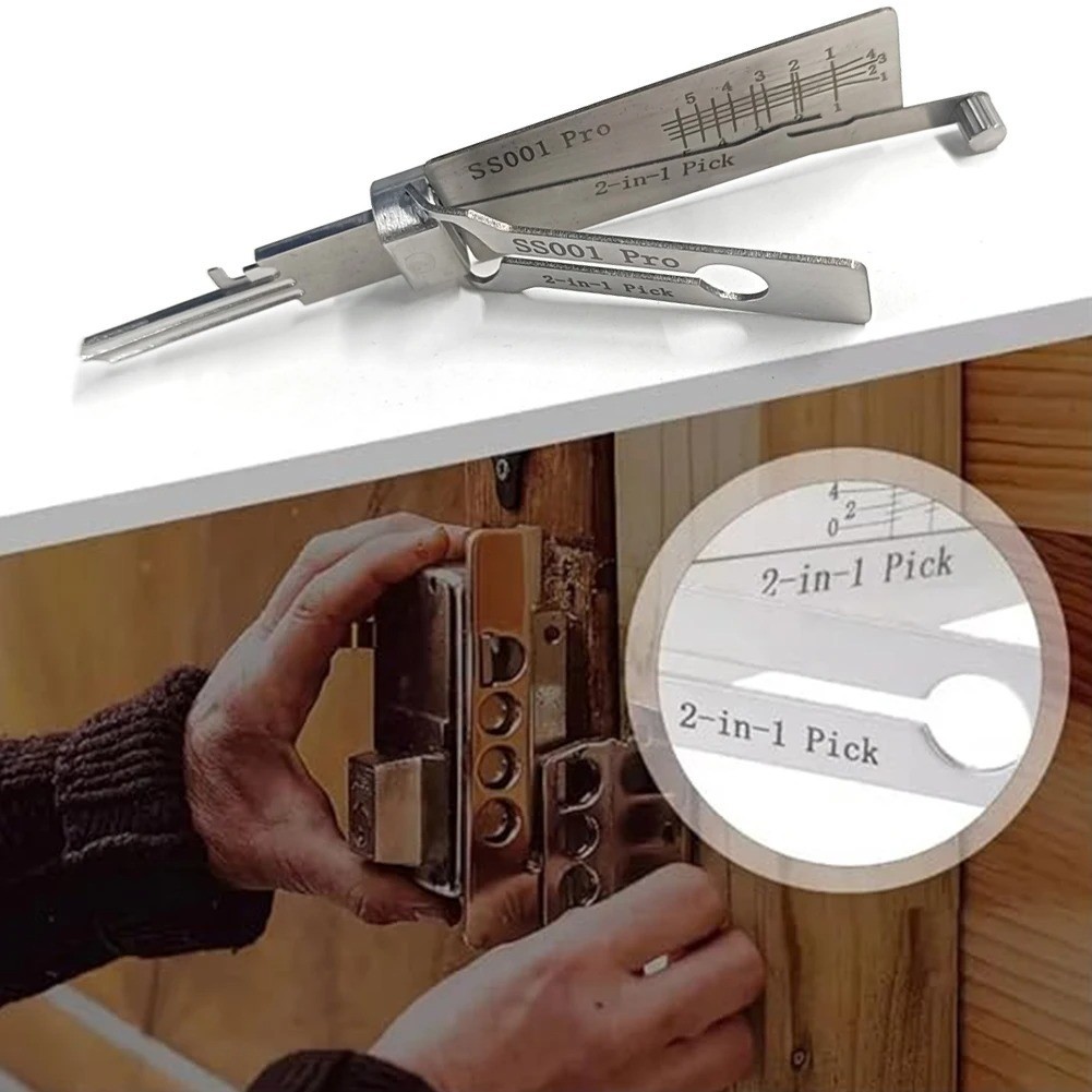 Hook & Pickup Tool Kit 2 in 1 Portable Lock Picking Set Ergonomic Handle USA gallery