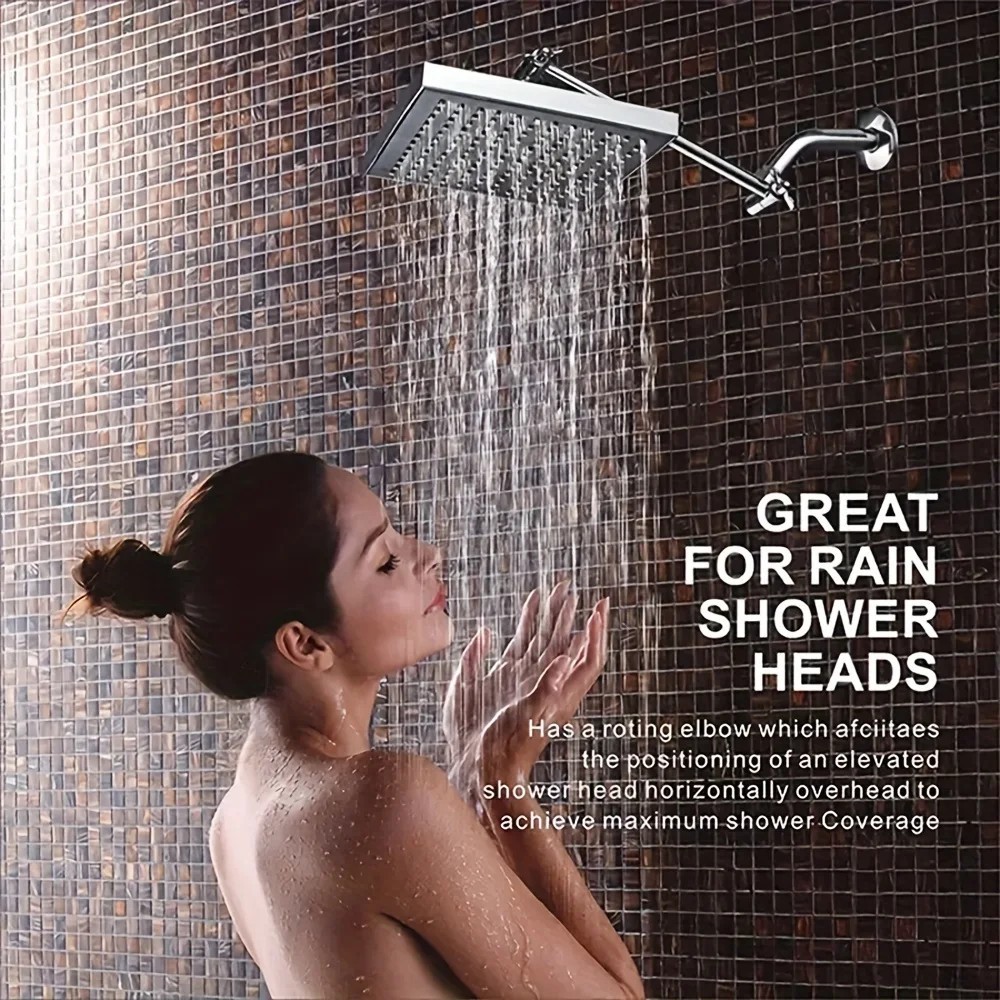 11in Adjustable Shower Head Extension Arm Bathroom Accessory gallery