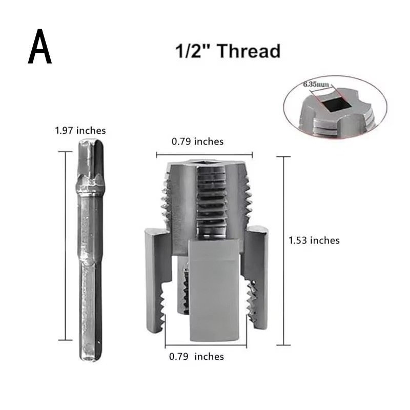 Integrated Internal & External Pipe Threading Tool Steel PVC Pipe Threader Kit