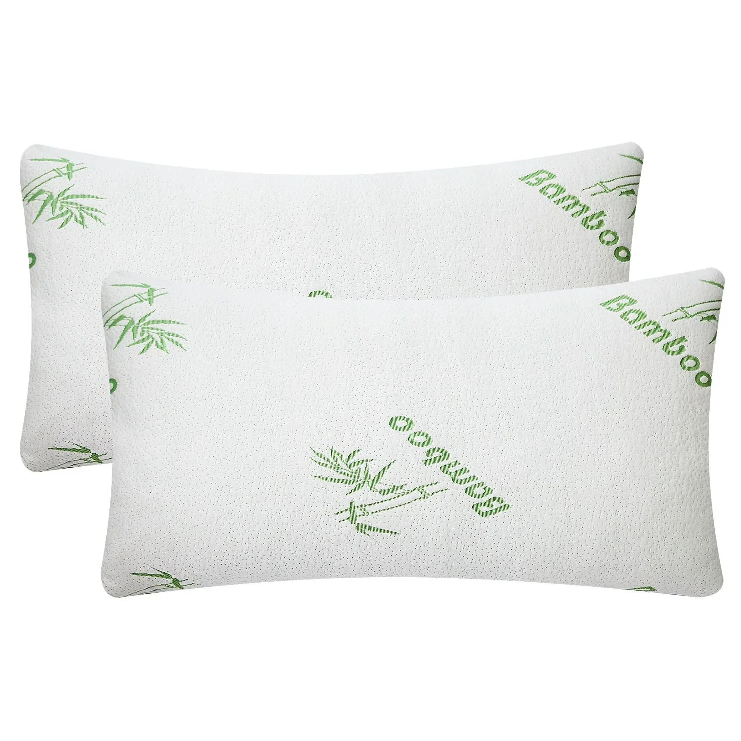 Glory Bamboo Pillow KING Size - Memory Foam/Breathable & Zippered. Set 2. gallery