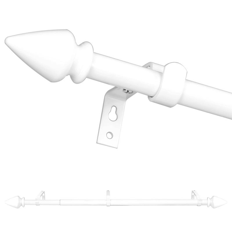 5/8“ Adjustable Lance Drapery Single Curtain Rod Set , 28”-48“/48”-84“/84”-120“ gallery