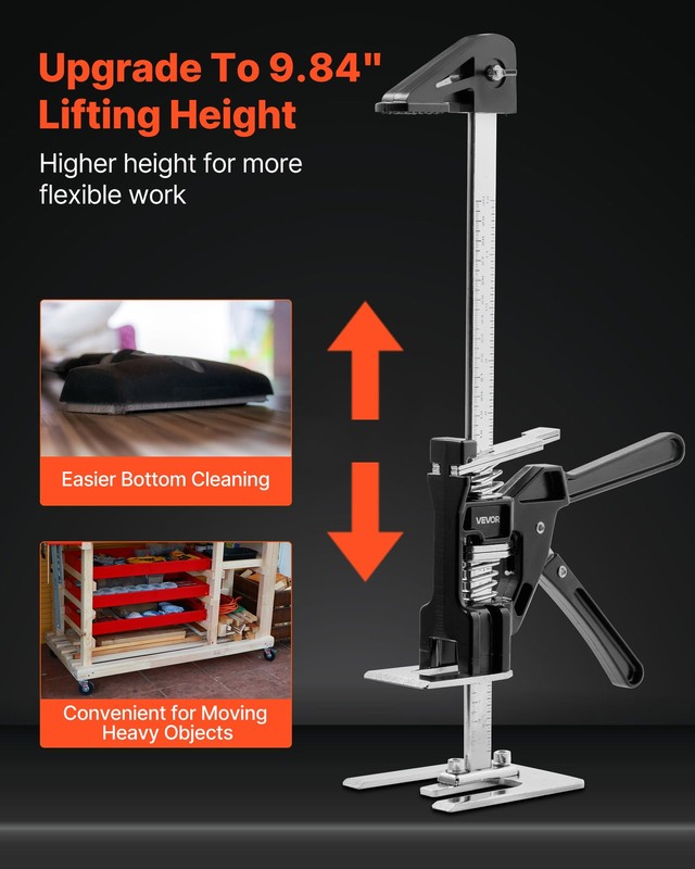 VEVOR Labor Saving Arm Jack 2PCS 330lbs Bearing Capacity Lifting up to 9.8"Black gallery