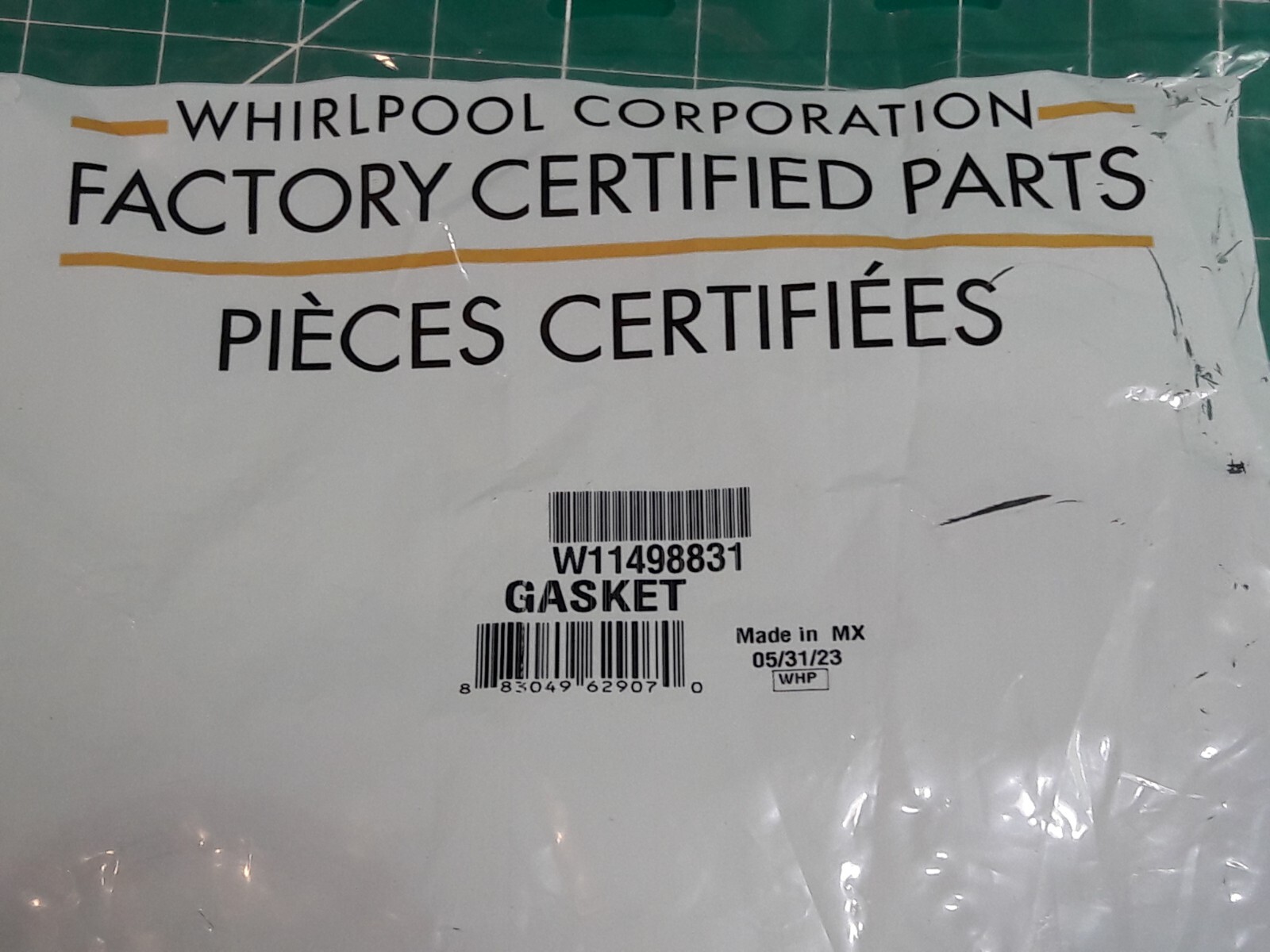 FACTORY PART - FACTORY BAG -Whirlpool Dishwasher Door Gasket W11498831 W11425053 gallery