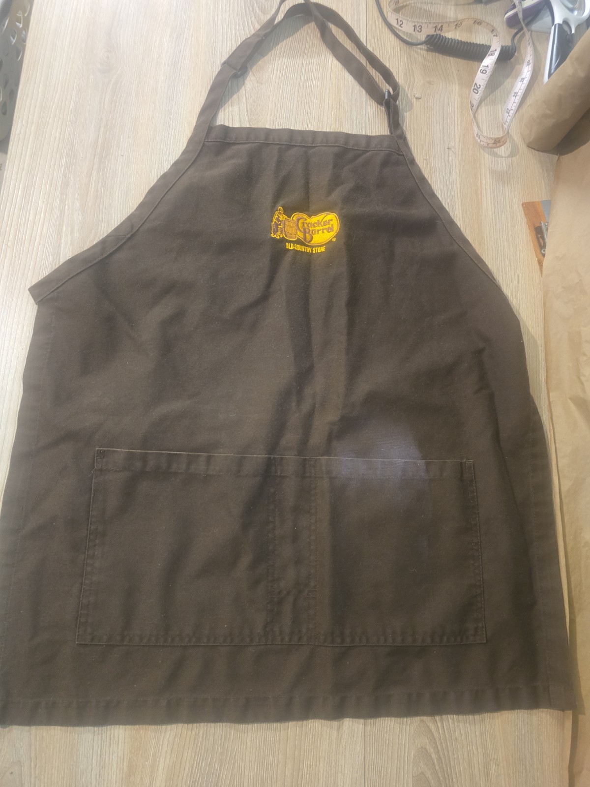 Genuine Cracker Barrel Brown Apron Embroidered logo adjustable uniform employee gallery