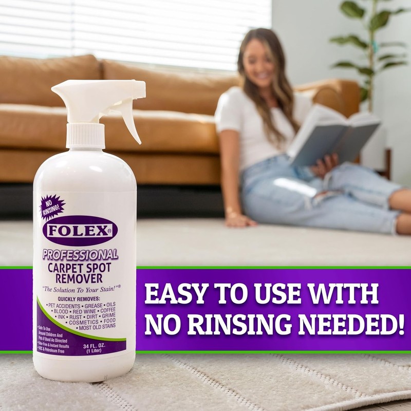 FOLEX Professional Carpet Cleaner Spray, Spot 34 Fl Oz (Pack of 1) gallery