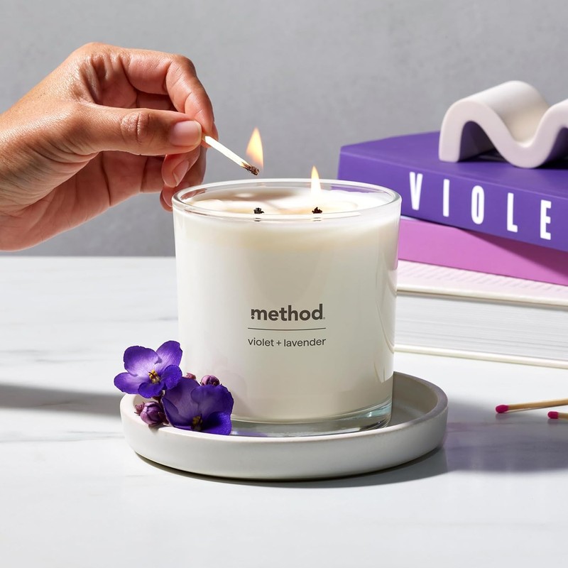 Method Premium Soy Candle – Violet + Lavend, 14 oz | 2 Wick, Up to 50 Hours Burn gallery