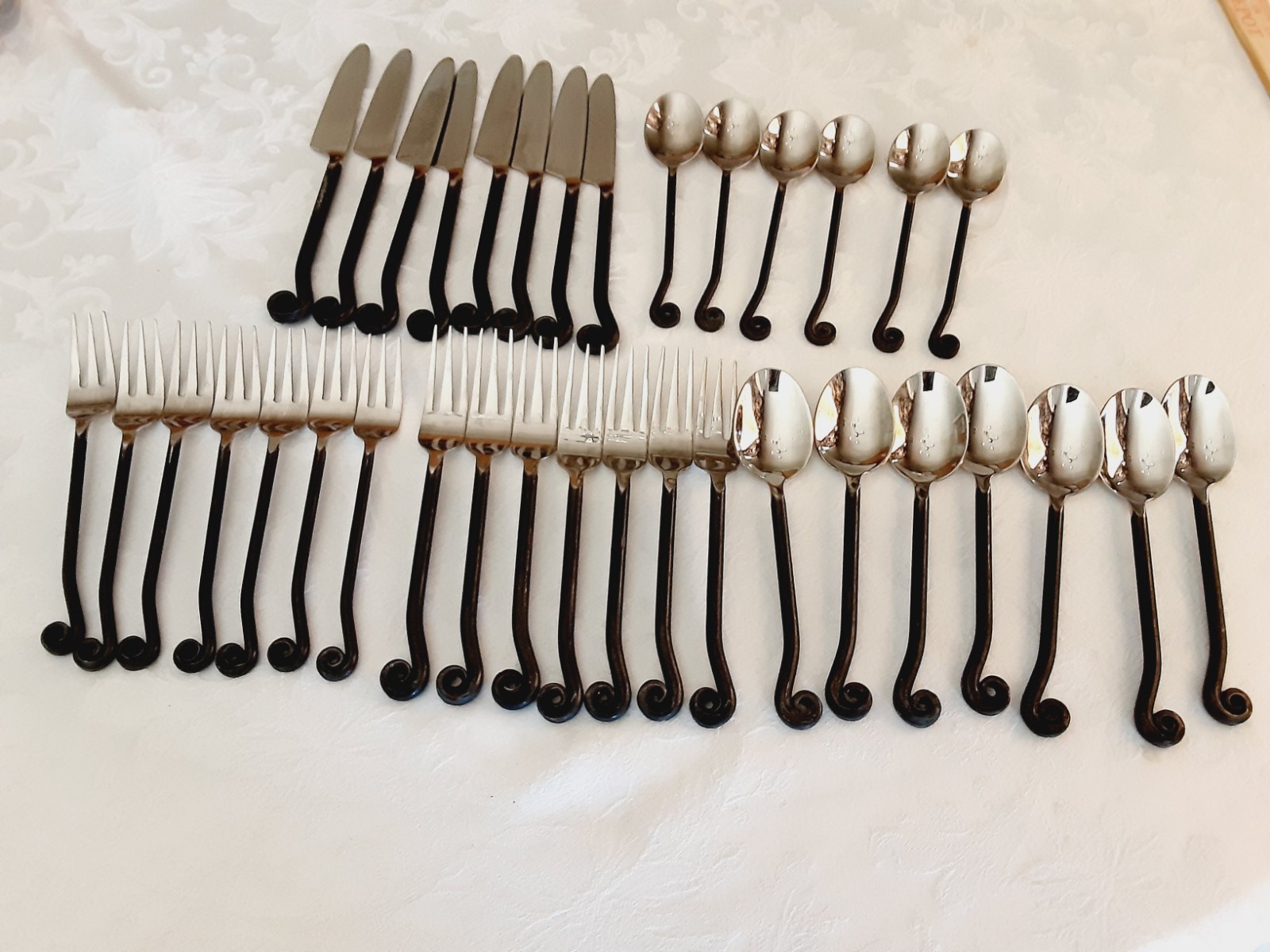 Treble Clef Gourmet Settings GS Flatware 18/10 Stainless 35 Pieces Spoons Forks gallery