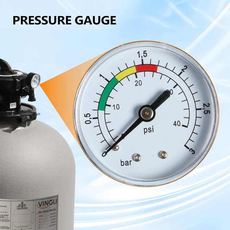 1.5HP Pool Pump with 24" Sand Filter – 5400GPH Flow Rate, 6-Function Control New gallery