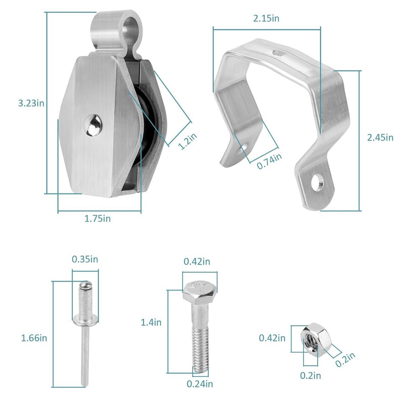 Extension Ladder Pulley Kit Replacement for 31-12 Pulley Assembly Parts gallery