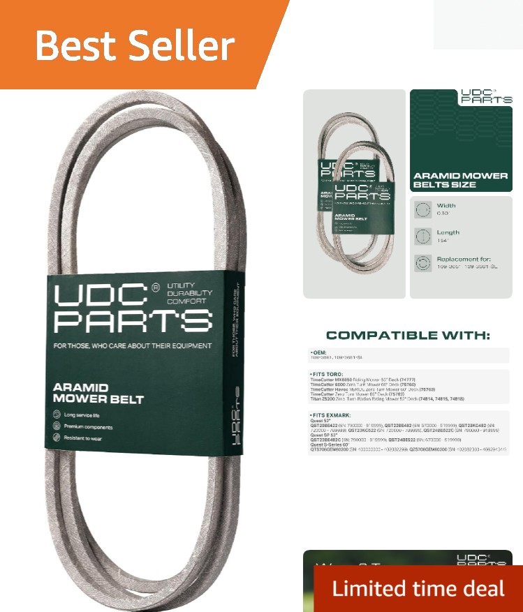 Toro TimeCutter & Exmark Zero Turn Mower Replacement Belt 154" - Best Durability gallery