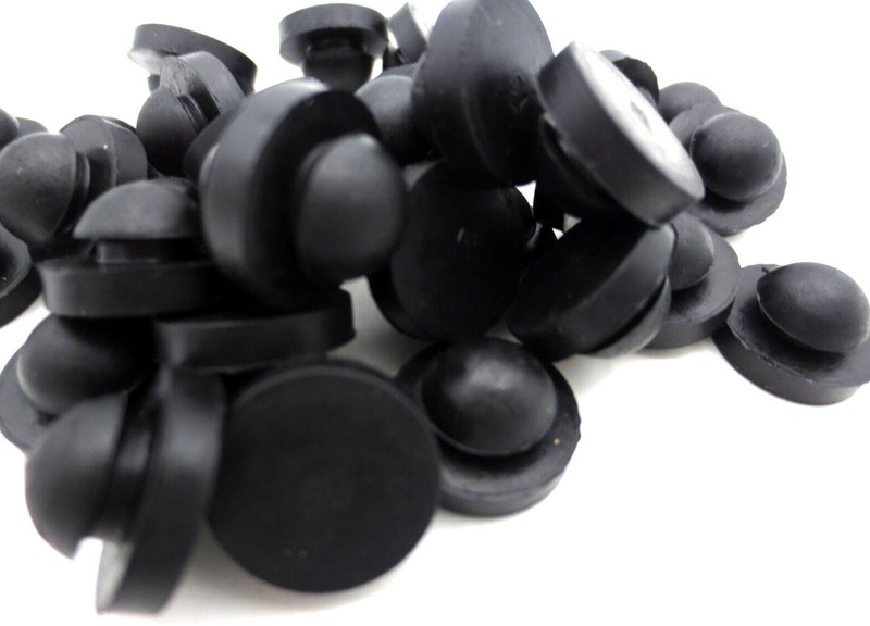 1/4" Grommet Bumper Rubber Stem Pad Push In 1/4" Hole 1/8" Panel, 9/16" OD Pad gallery