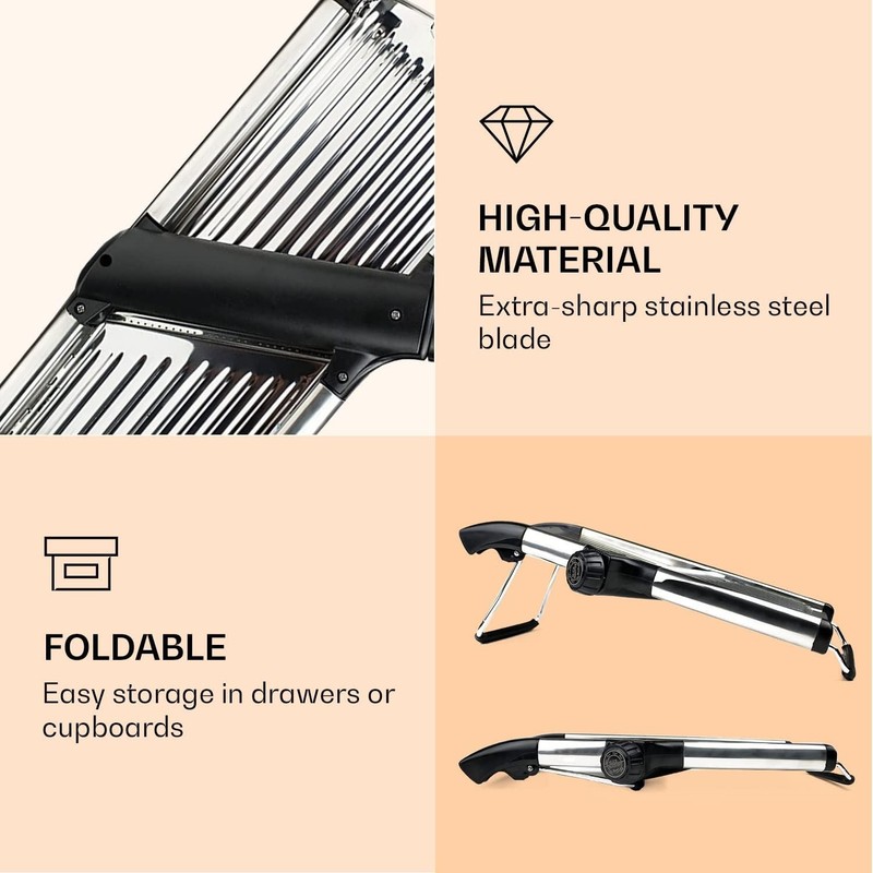 Gramercy Adjustable Mandoline Food Slicer, Stainless Steel, Black gallery