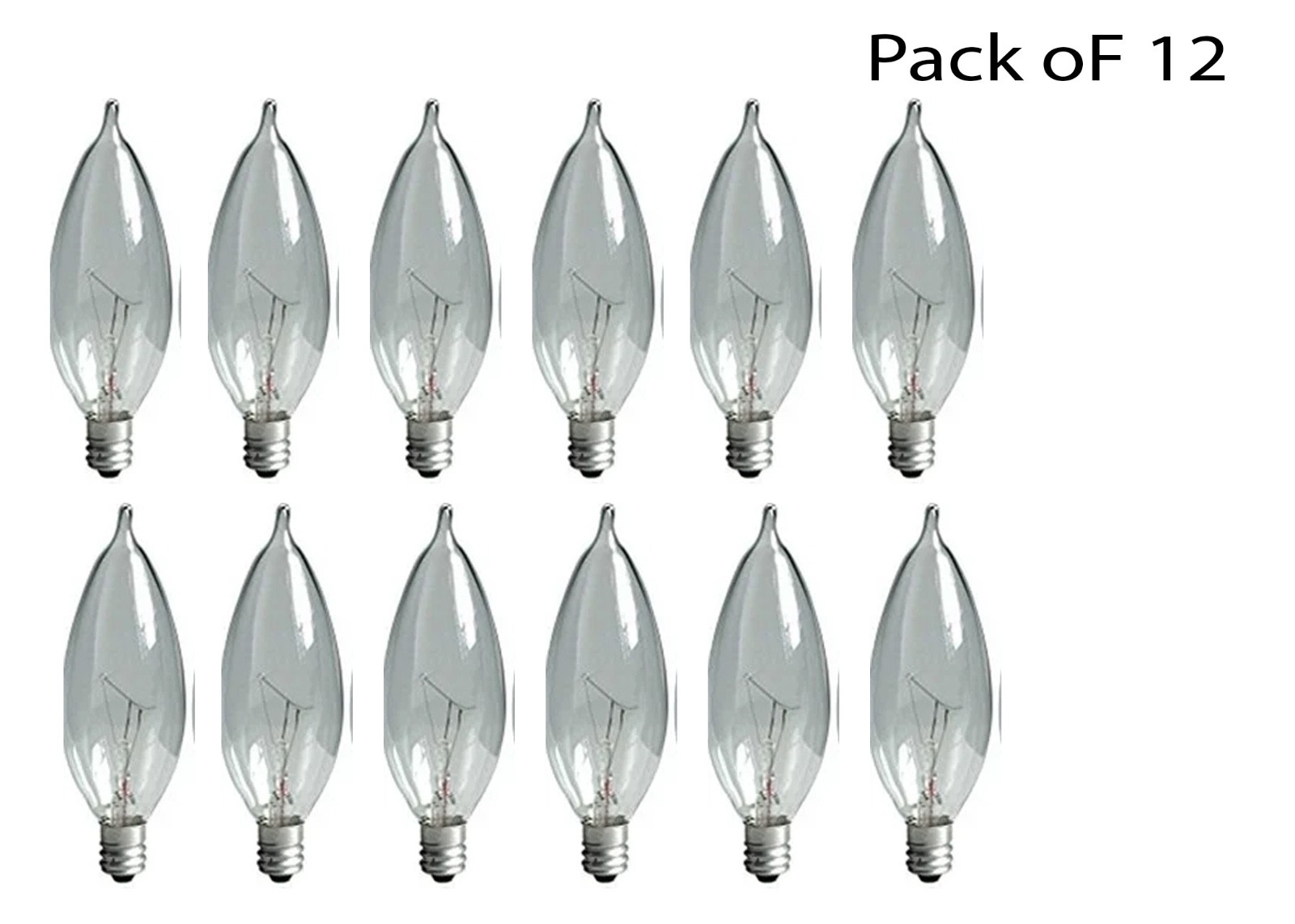 GE ProLine 40 Watt Clear CAC 130V - Bent Tip Decorative Light Bulbs (Lot of 12) gallery