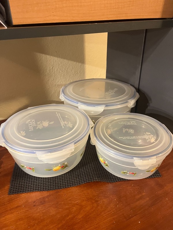 Lock & Lock 3 Piece Storage Set w/ Lids! Fruit Mofit! gallery