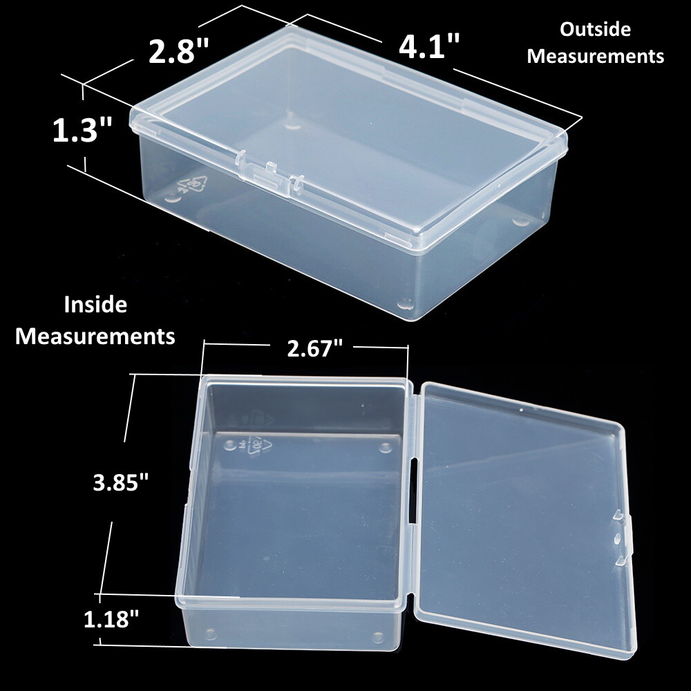 4PCS Small Plastic Storage Container Box DIY Coins Screws Jewelry Charms Travel gallery