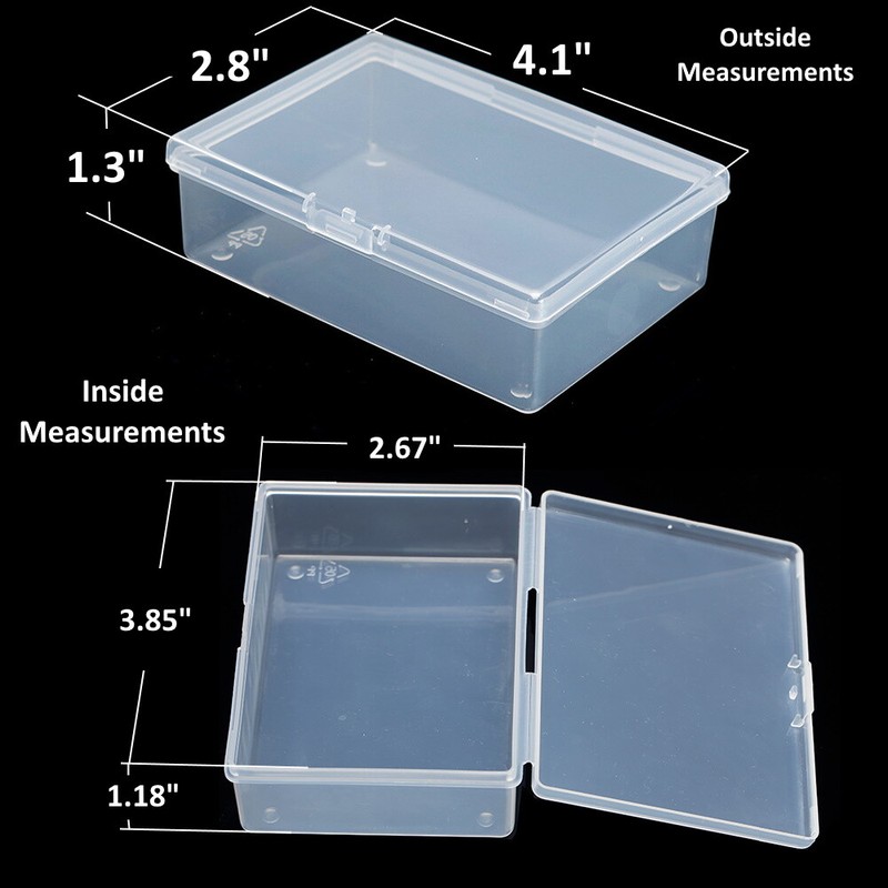 4PCS Small Plastic Storage Container Box DIY Coins Screws Jewelry Charms Travel gallery