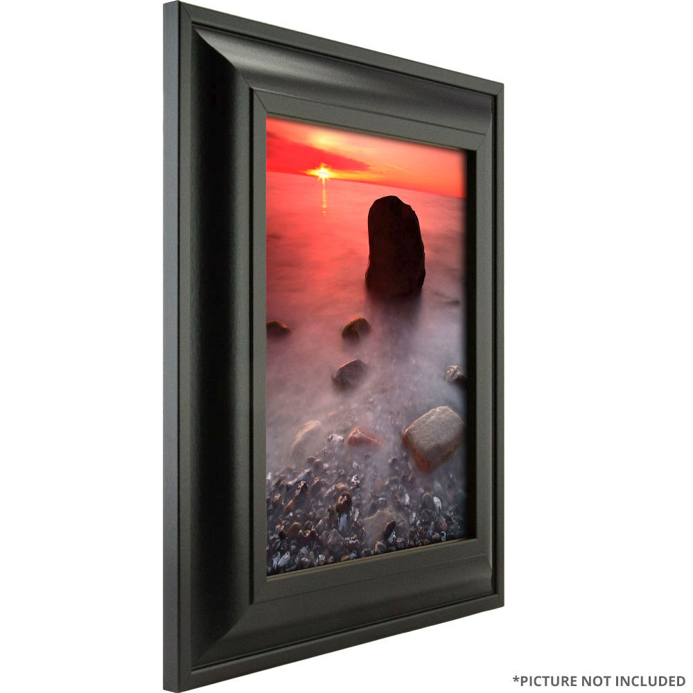 Contemporary Upscale, 2" Large Black Picture Frames, Oversize 25x25 - 30x40 gallery