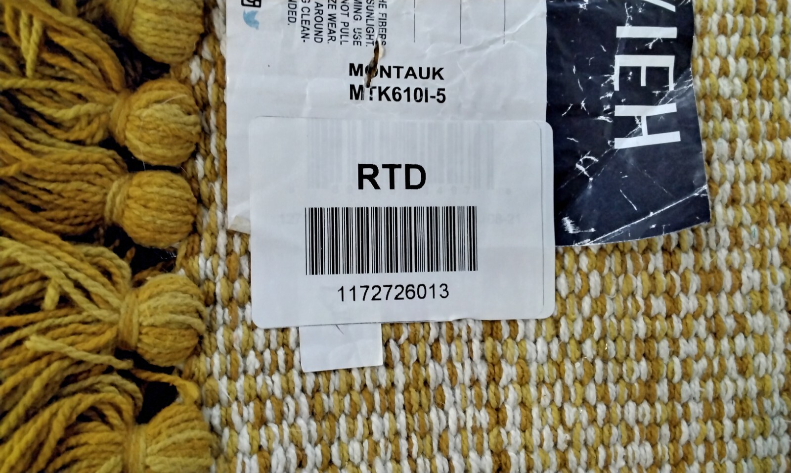 GOLD 5' X 8' Loose Thread Rug, Reduced Price 1172726013 MTK610I-5 gallery