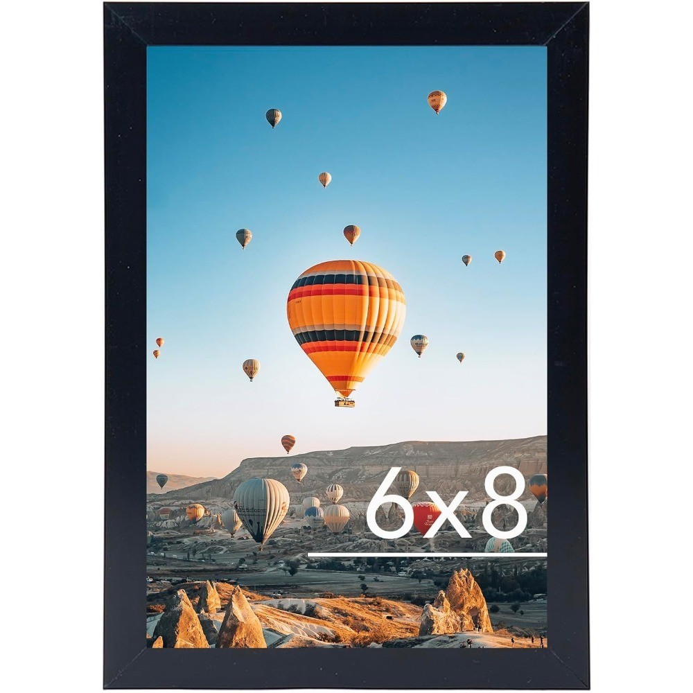 6x8 Picture Frame Black for Wall or Tabletop Display, Horizontal and Vertical gallery