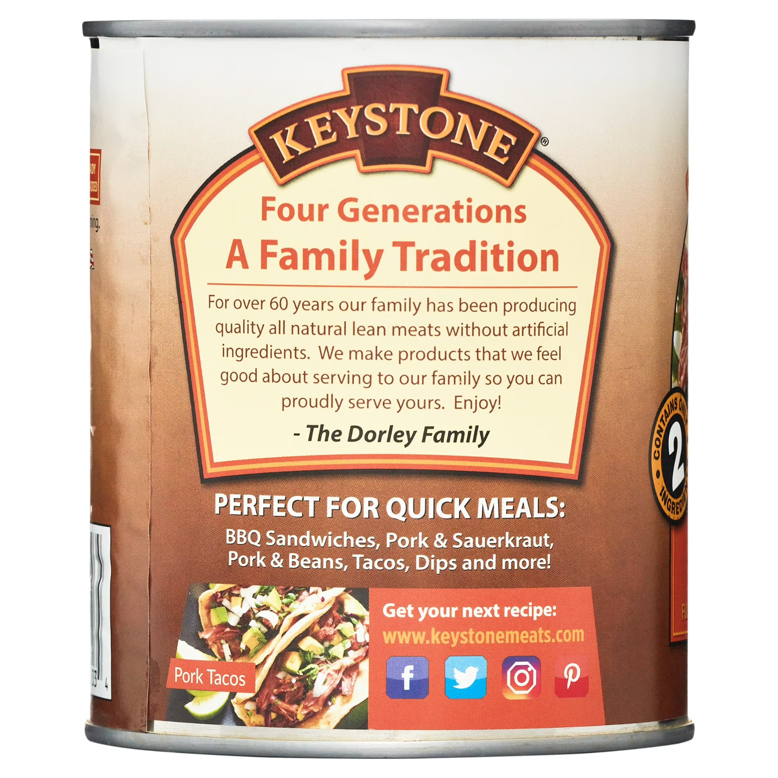 Keystone All Natural Pork, 28 oz Can gallery