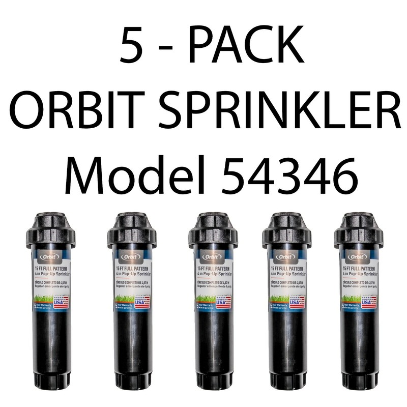 Orbit VALUE 5 Pack Spring Loaded Pop-Up Sprinkler Full Pattern Sprinkler 54346 gallery