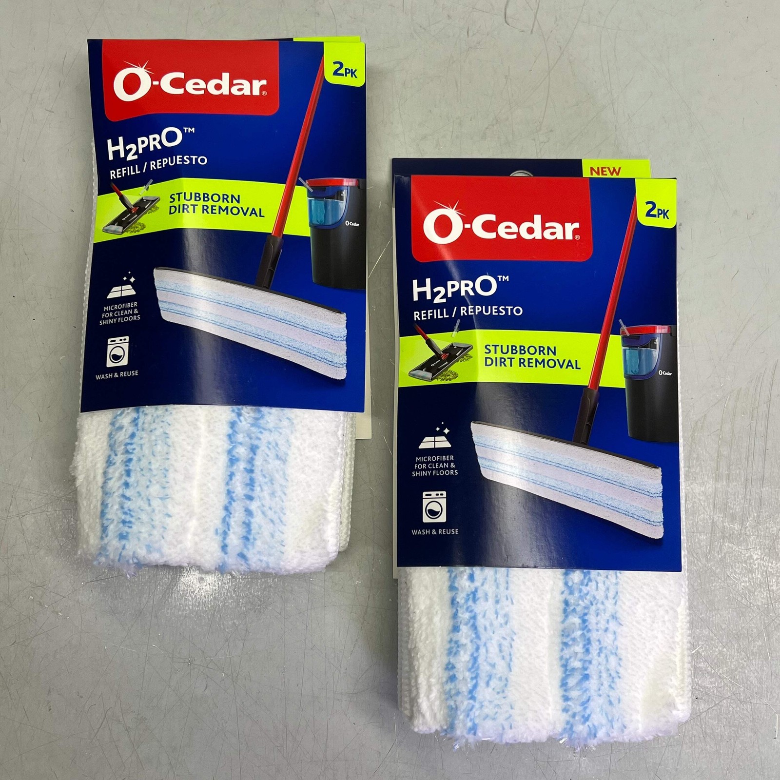 O-CEDAR (2 PACK, 2 HEADS EACH) H2prO Mop Heads 9.25" x 4.38" White 26-231 gallery