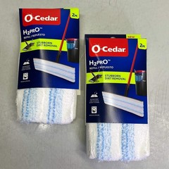 O-CEDAR (2 PACK, 2 HEADS EACH) H2prO Mop Heads 9.25″ x 4.38″ White 26-231