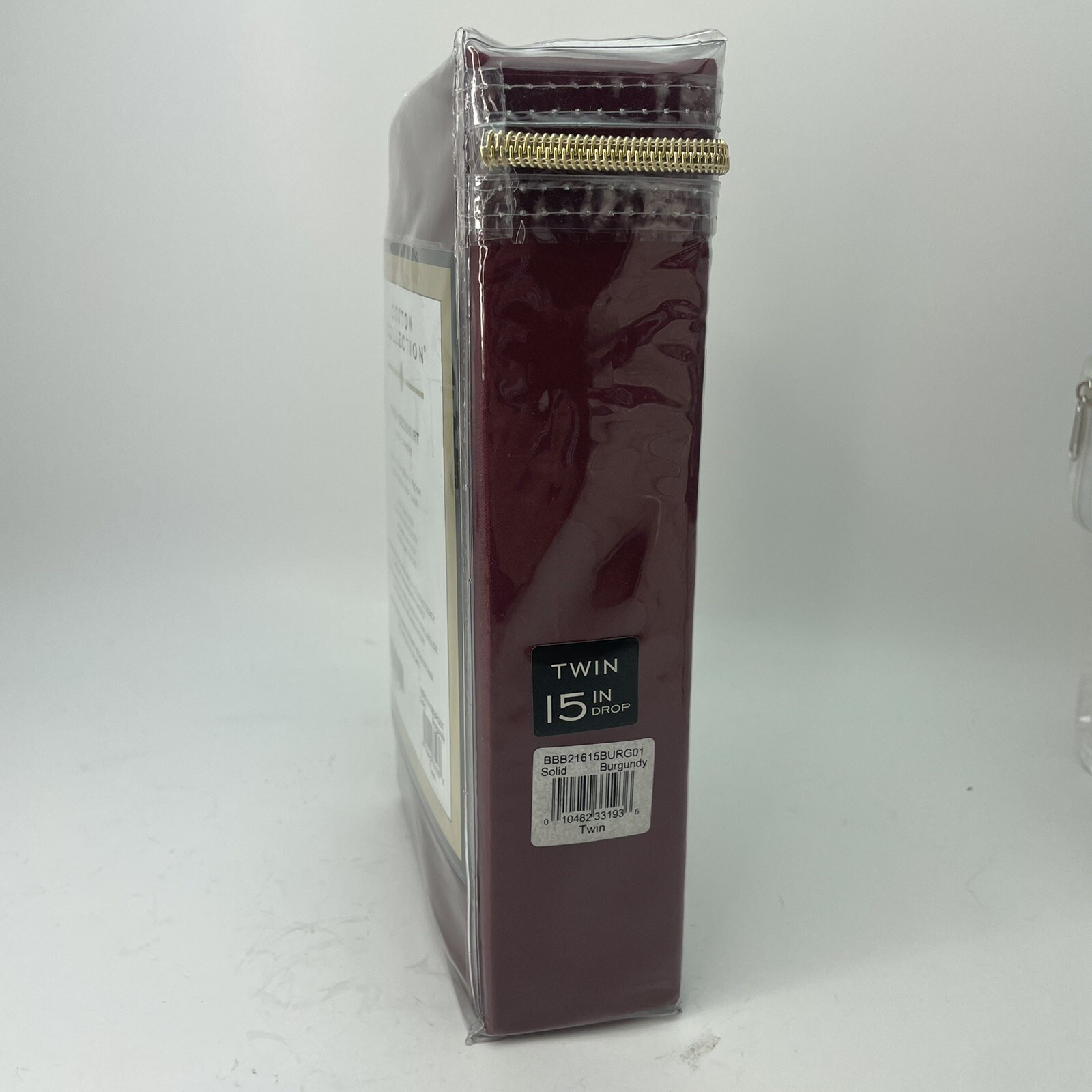 Levinsohn Cotton Collection Twin Tailored Bedskirt 15 in drop Burgundy 39” X 75” gallery