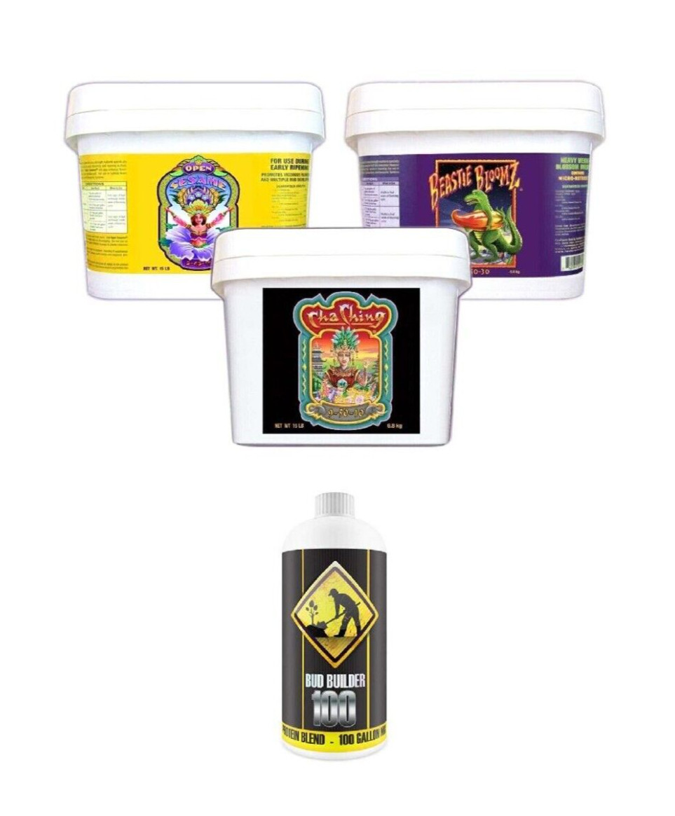 FoxFarm Nutrient Trio Open Sesame Cha Ching & Beastie Bloomz & FREE BUD BUILDER gallery