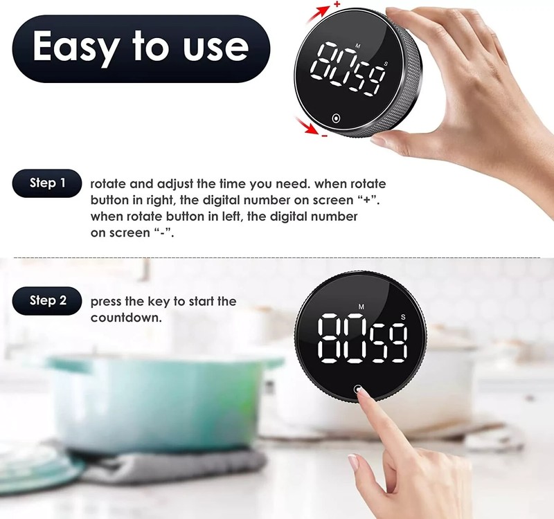 Large LCD Digital Kitchen Cooking Timer Count-Down Up Clock Loud Alarm Magnetic gallery