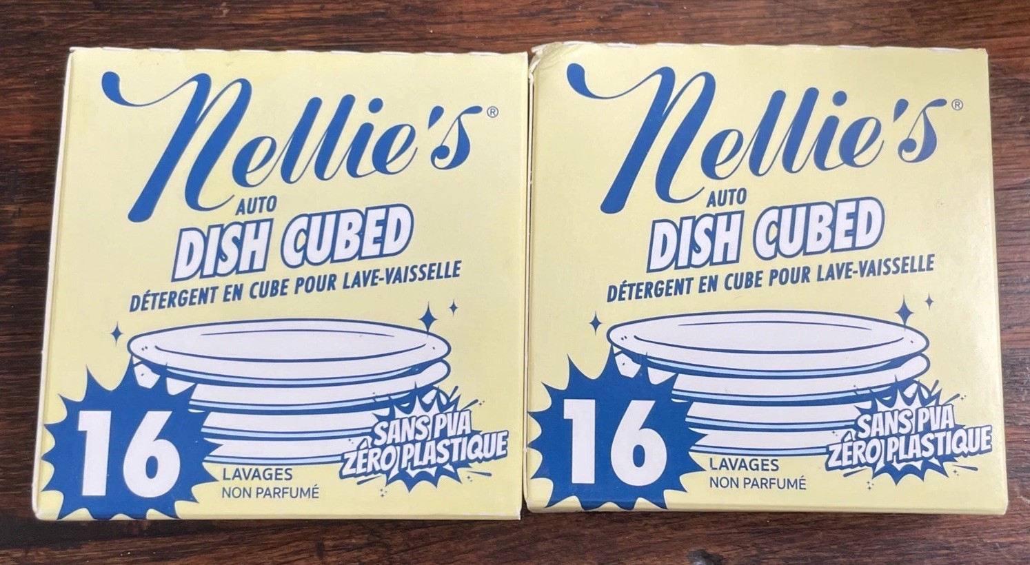 Nellie's Auto Dish Cubed Dishwasher Cubes, Unscented, 2 packs 32 Loads total gallery