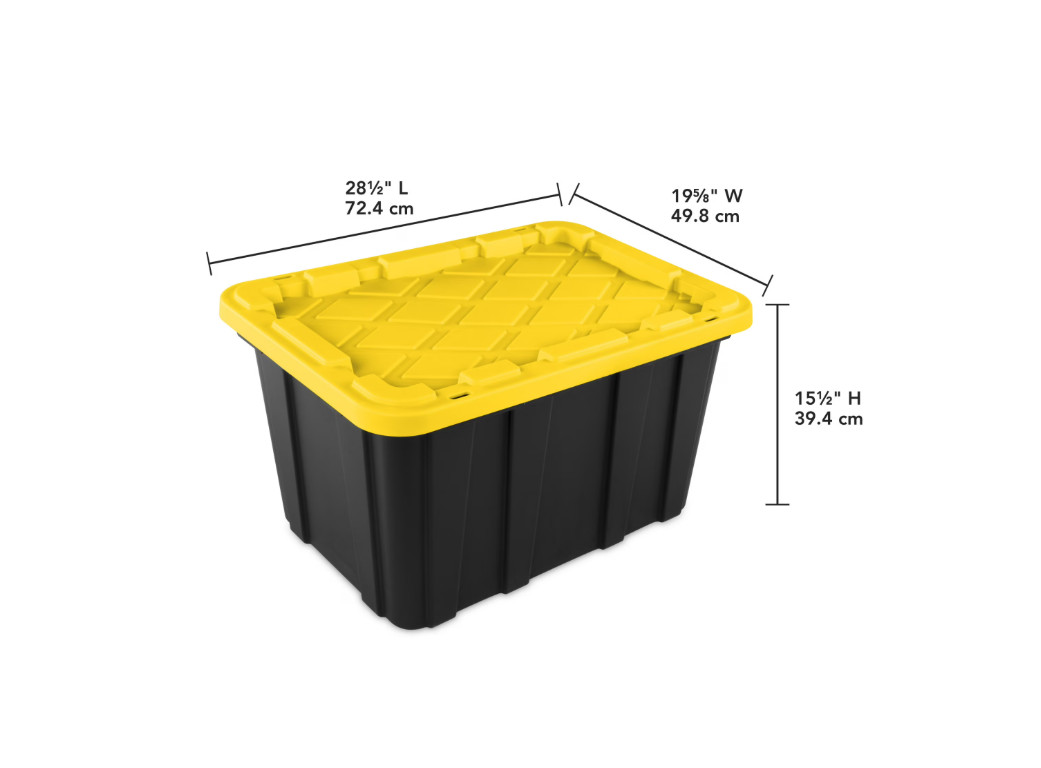 Large Storage Bin, 27 Gallon Plastic Storage Tote with Snap-On Lid, 6 Pack gallery