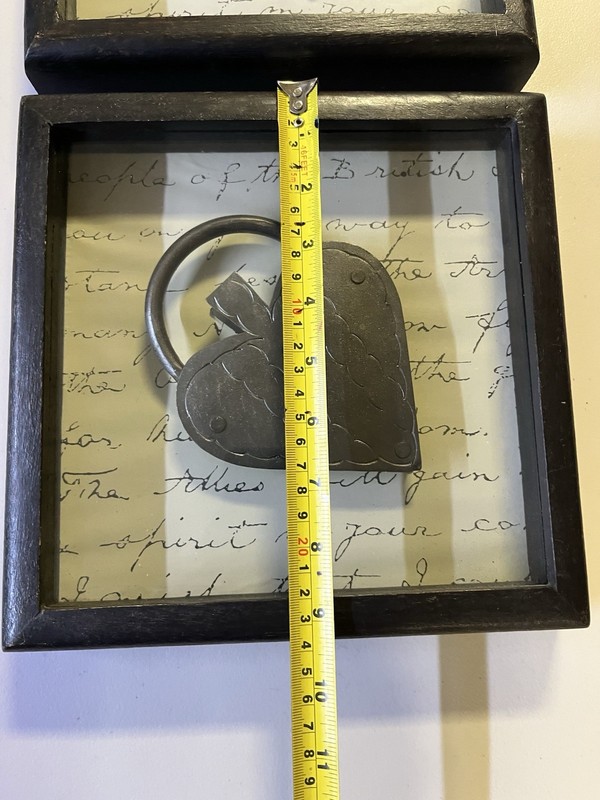 2 Shadow Box Frames Heart Lock And Key Approximately 9 1/2 x 9 1/2 Inches gallery