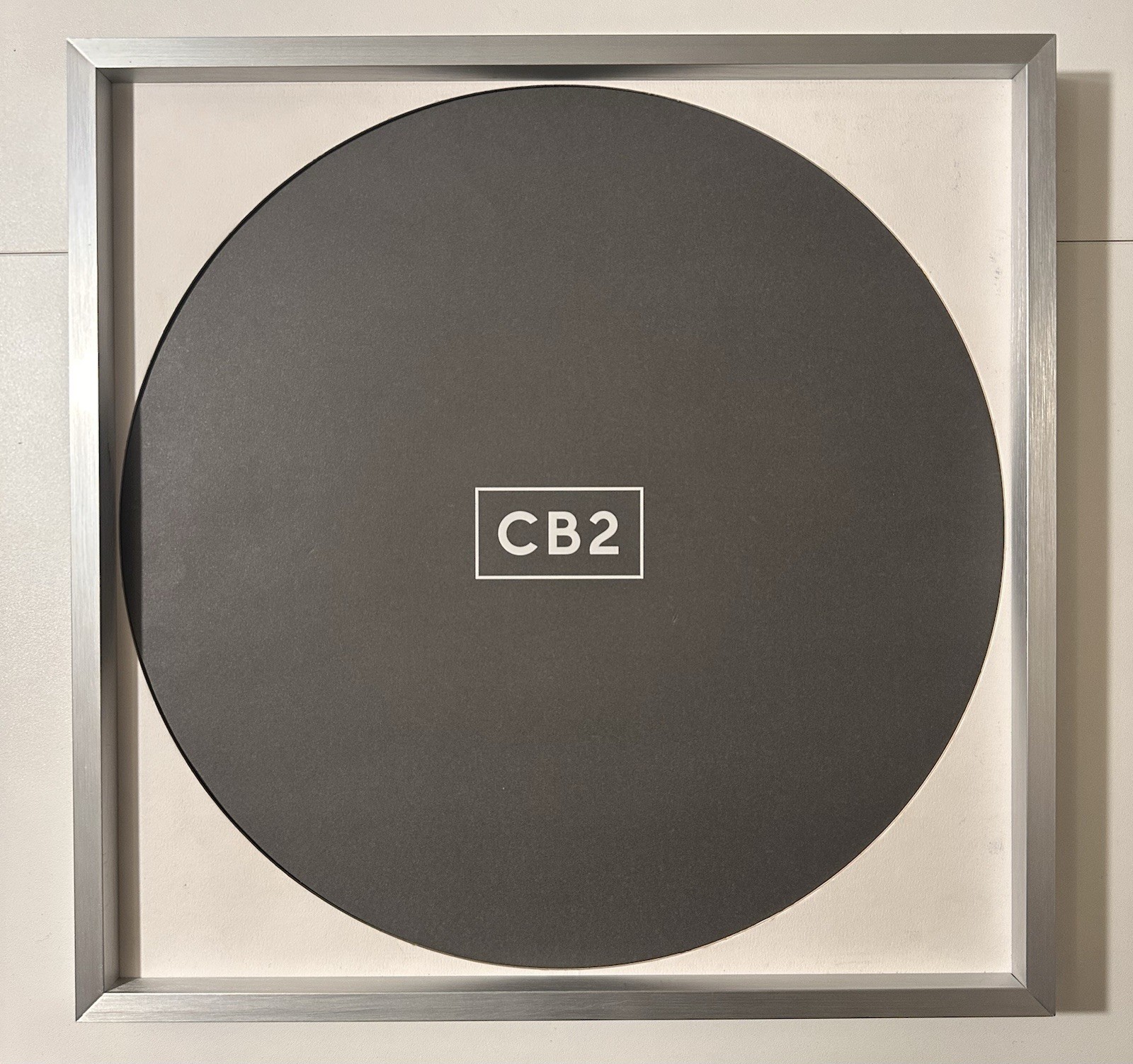 CB2 Gallery Aluminum Record Frame with White Mat 12X12 gallery