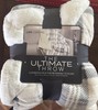 Oversized Plush Sherpa Throw Blanket 60" x 70" Life Comfort Gray & White pattern gallery