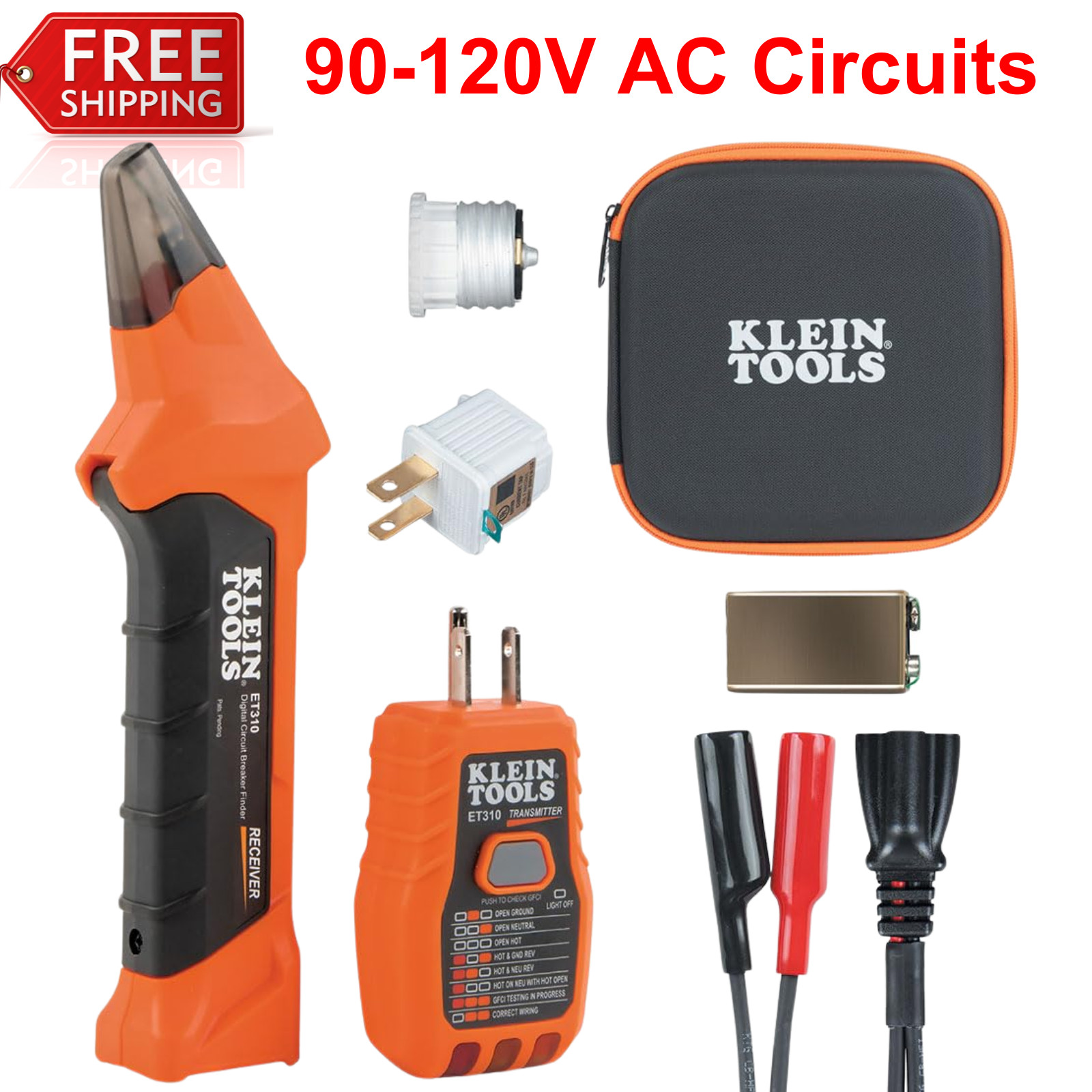 Klein Tools ET310KIT AC Circuit Breaker Finder Kit, Electric Tester, GFCI Tester gallery