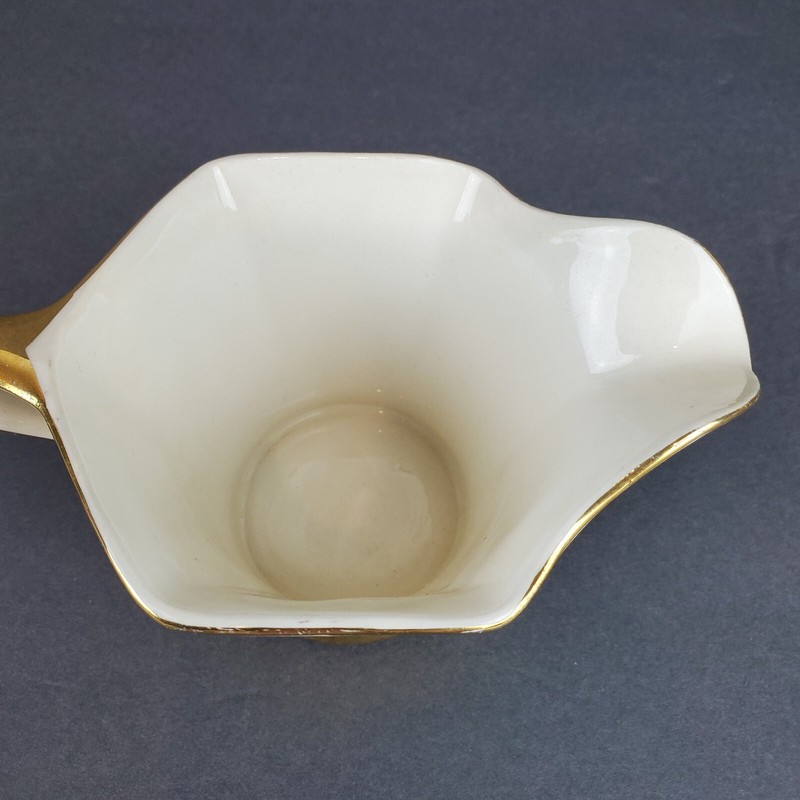 Vintage DEVON CHINA Creamer Guaranteed 22 Kt Gold Trim First Quality gallery