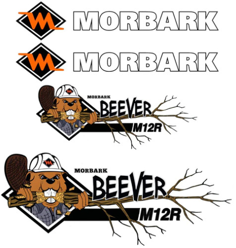 MORBARK M12R WOOD CHIPPER REPLACEMENT LOGO DECAL KIT gallery