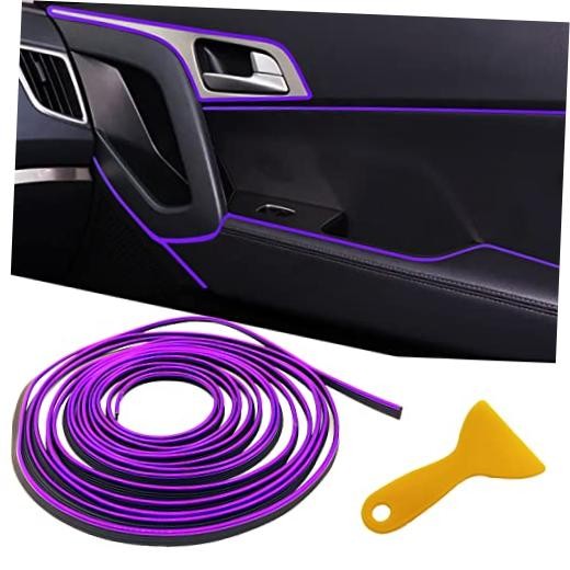 Car Interior Trim Strips,Universal 33ft Car Electroplating 33FT Purple gallery