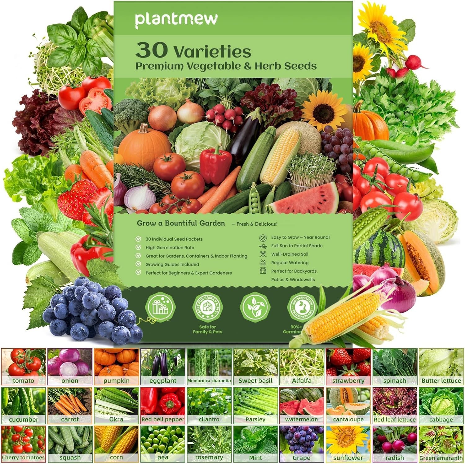 【Seed Vault】 Heirloom Vegetable Seeds Planting Kit - 15,000+ Non-GMO Seeds for H gallery
