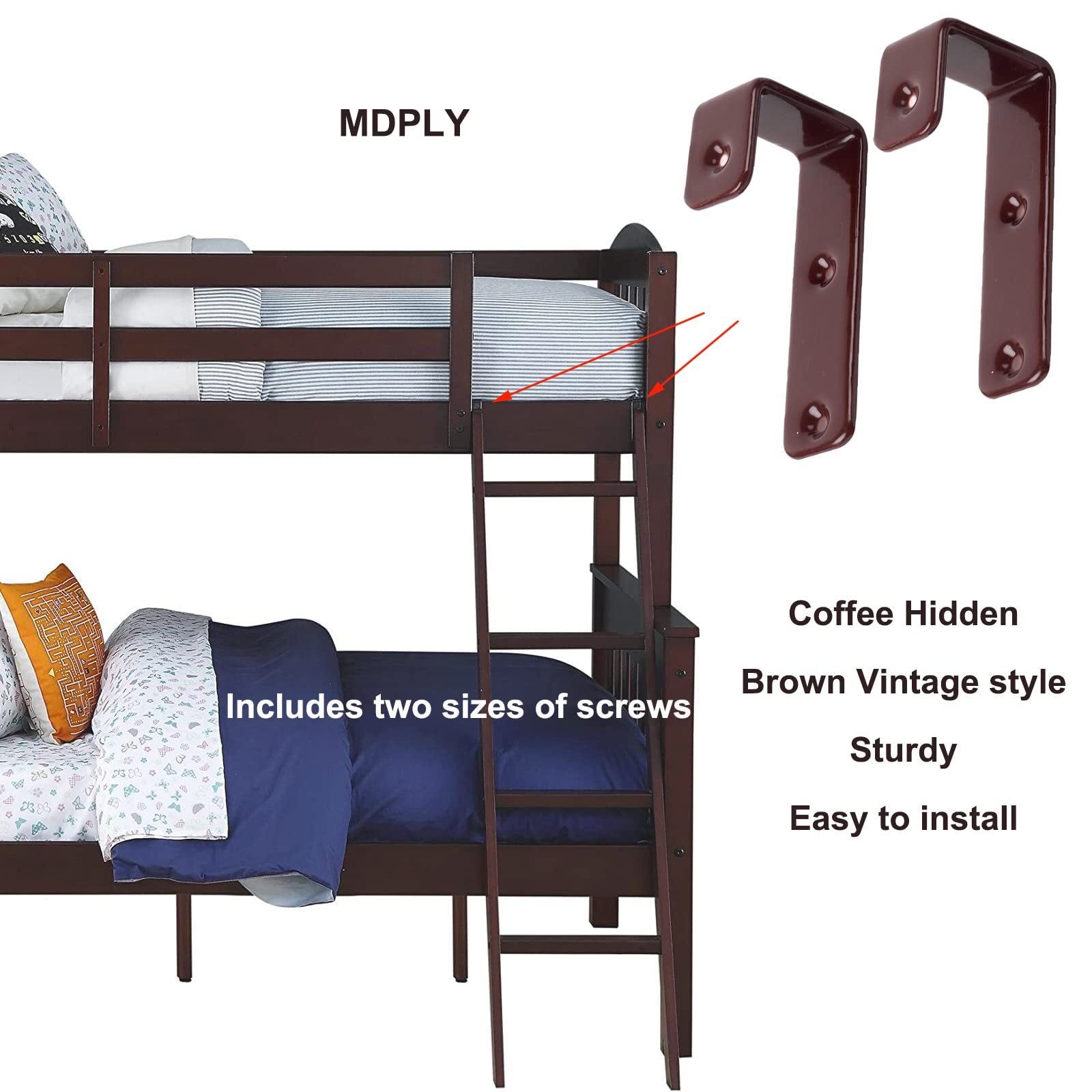 4 Pack Bunk Bed Ladder Hook Replacement Hardware Camper RV Bunk Ladder J Hooks gallery
