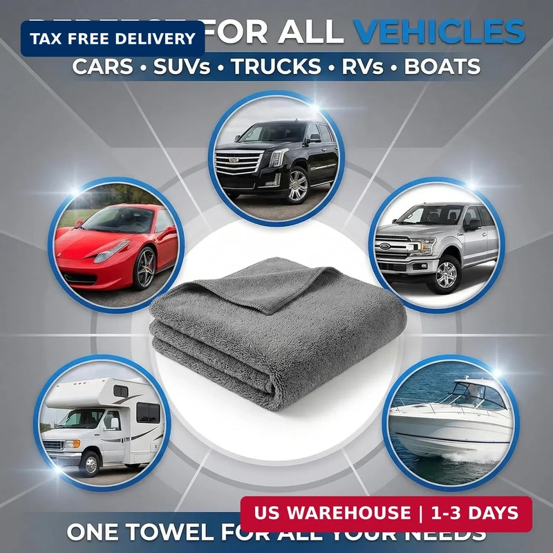 2 Pack Professional Large Microfiber Car Drying Towels (31" x 24"), Scratch Free gallery