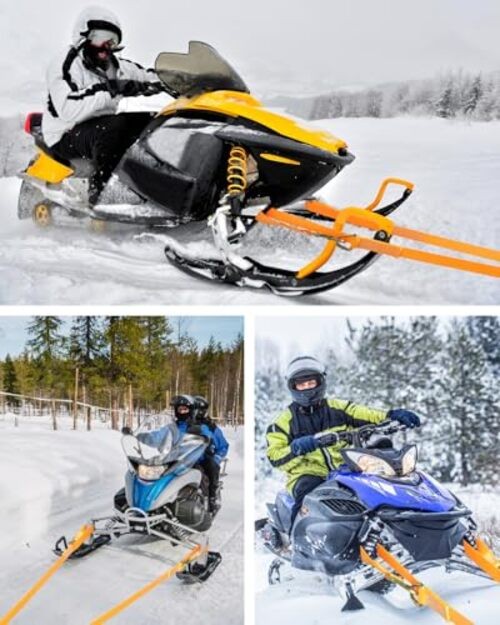 Extra Long Snowmobile Tow Straps, 4400lb Break Strength, 19ft Heavy Duty ATV gallery